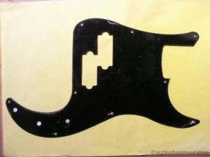 BARE PRECISION BASS GUITAR PICKGUARD SOLID BLACK D